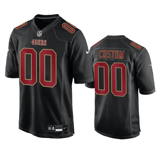 San Francisco 49ers Custom Black Fashion Limited Stitched Game Jersey - Zenithce