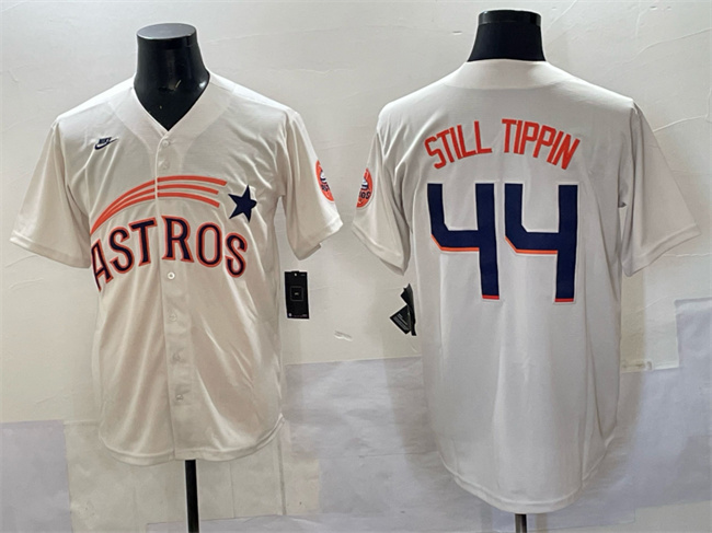 Houston Astros #44 Still Tippin Cream Throwback Cooperstown Collection Limited Stitched Jersey - Zenithce