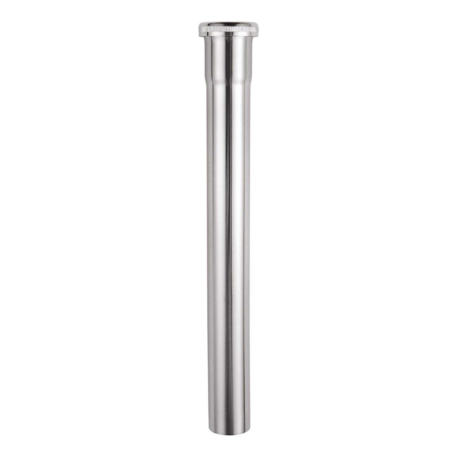 Fipoque Brass Slip Joint Extension Tube 1-1/4” OD x 12” with Nut and Rubber Washer - Zenithce