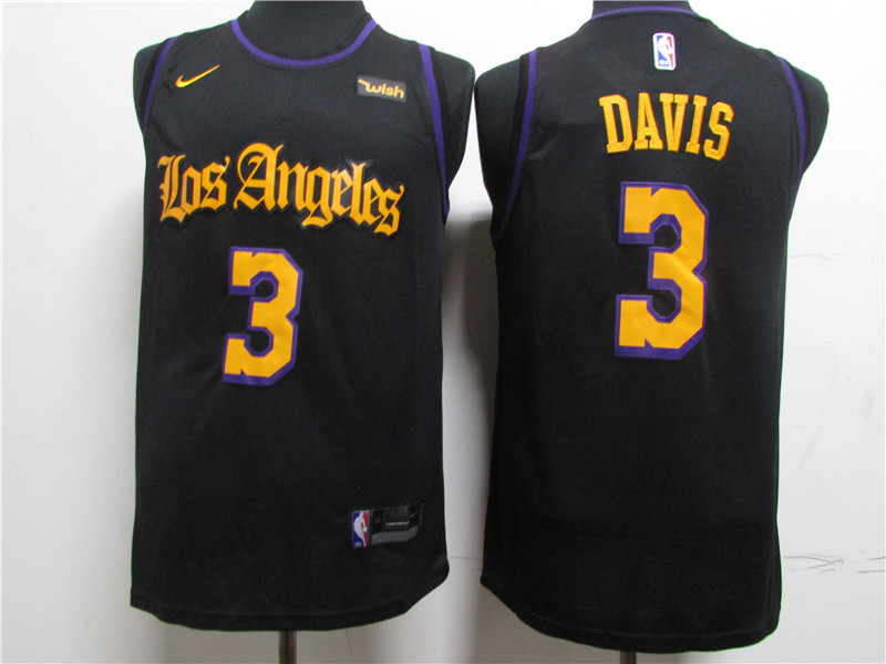 Los Angeles Lakers #3 Anthony Davis Black 2020 Latin Nights Swingman Jersey - Zenithce
