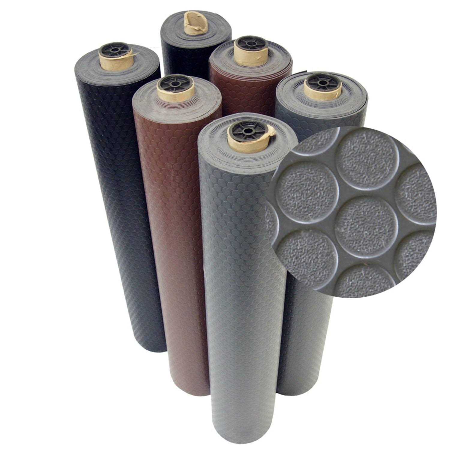 Rubber-Cal Coin-Grip Anti-Slip Rolled Rubber Mat - Zenithce