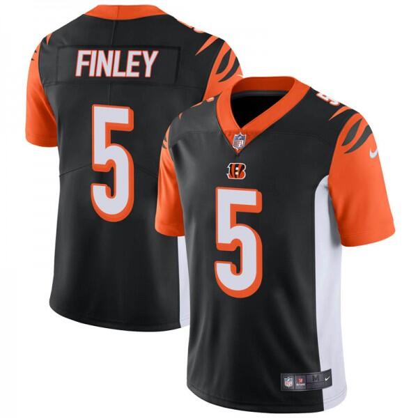 Cincinnati Bengals #5 Ryan Finley Black Vapor Untouchable Limited Stitched Jersey - Zenithce