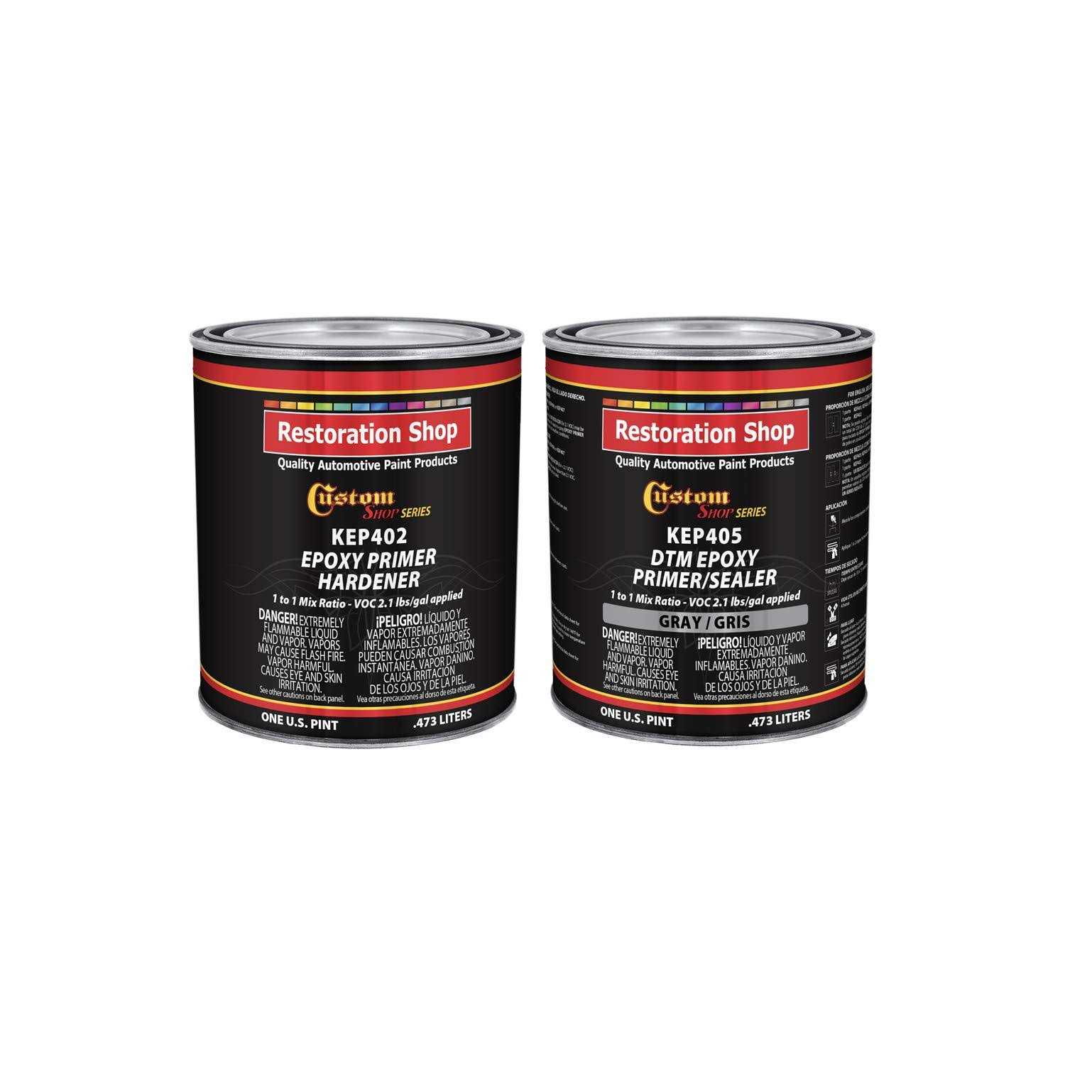 Custom Shop Epoxy Primer/Sealer 2.1 VOC Anti-Corrosive DTM High-Performance Primer for Automotive and Industrial Use Kit = - Zenithce