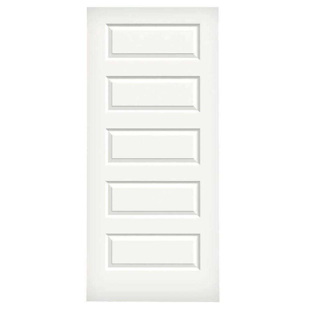JELD-WEN 80 in. Rockport Painted Smooth Molded Composite MDF Interior Door Slab - Zenithce