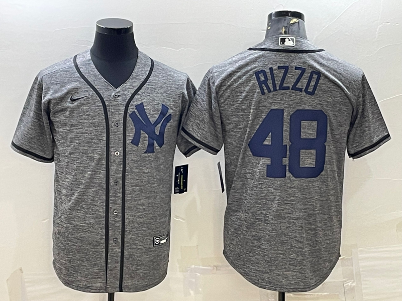 New York Yankees #48 Anthony Rizzo Grey Cool Base Stitched Jersey - Zenithce