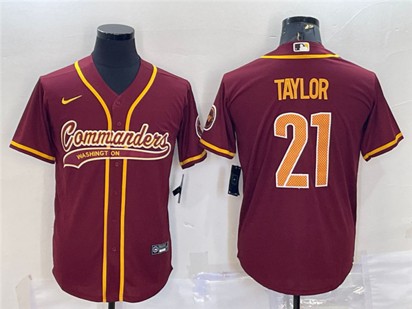 Washington Commanders #21 Sean Taylor Burgundy With Patch Cool Base Stitched Jersey - Zenithce