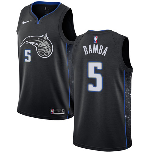 Magic #5 Mohamed Bamba Black Swingman City Edition 2018-19 Jersey - Zenithce