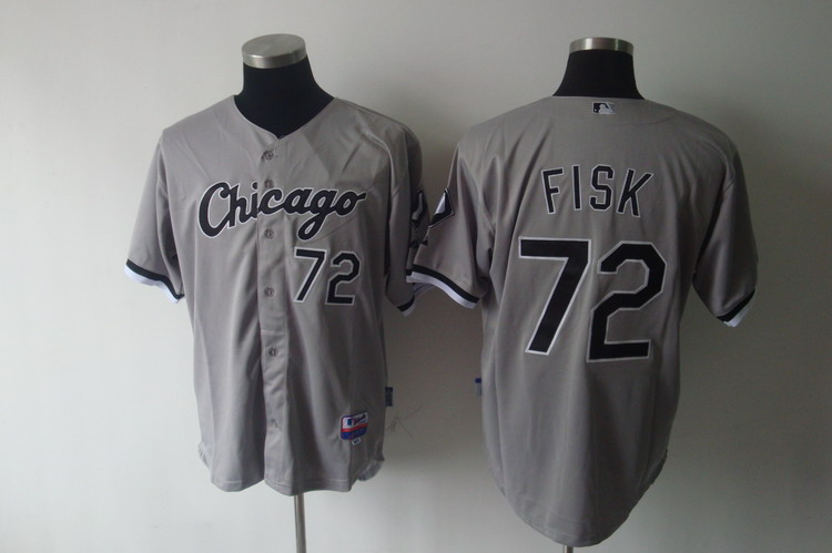 White Sox #72 Carlton Fisk Grey Stitched Jerseys - Zenithce