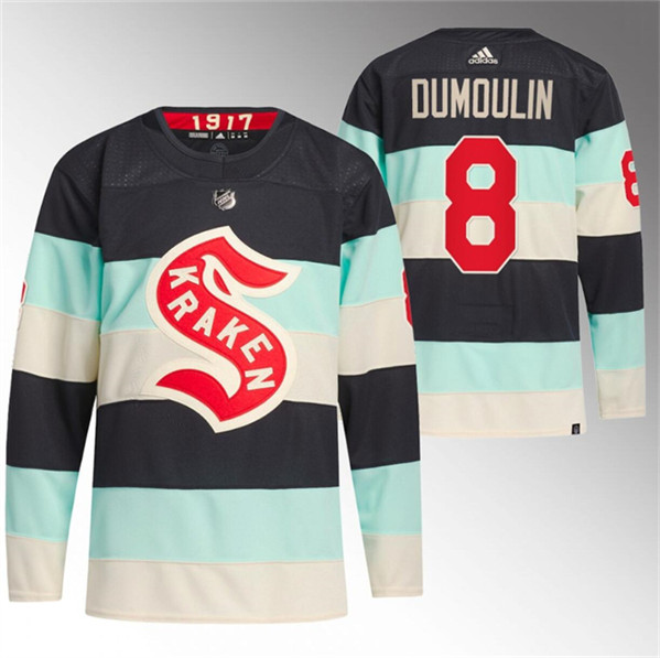 Seattle Kraken #8 Brian Dumoulin Deep Sea Blue 2024 Winter Classic Primegreen Stitched Jersey - Zenithce