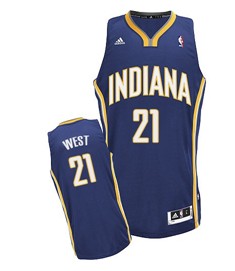 Indiana Pacers #21 David West Navy Blue Swingman Jersey - Zenithce