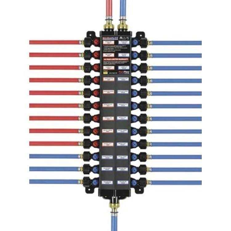 Viega 50243 1/2-inch Pureflow Zero Lead Poly Alloy Pex Crimp Manabloc With 24 Ports - Zenithce