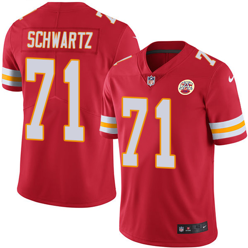 Kansas City Chiefs #71 Mitchell Schwartz Red Vapor Untouchable Limited Stitched Jersey - Zenithce