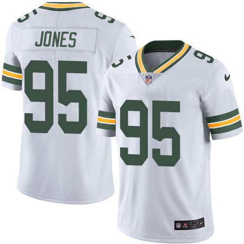 Packers #95 Datone Jones White Stitched Limited Rush Nike Jersey - Zenithce
