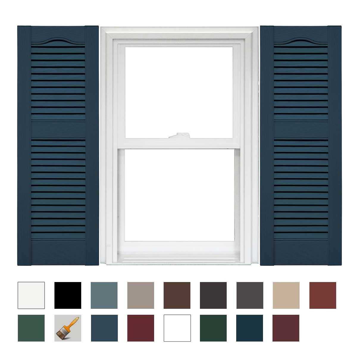 Mid America Open Louver Vinyl Shutters 1 Pair - Zenithce