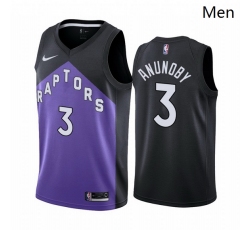 Toronto Raptors 3 OG Anunoby Purple Swingman 2020 21 Earned Edition Jersey - Zenithce