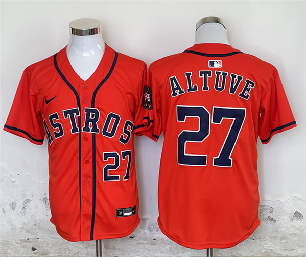 Houston Astros #27 Jose Altuve Orange Limited Stitched Jersey - Zenithce