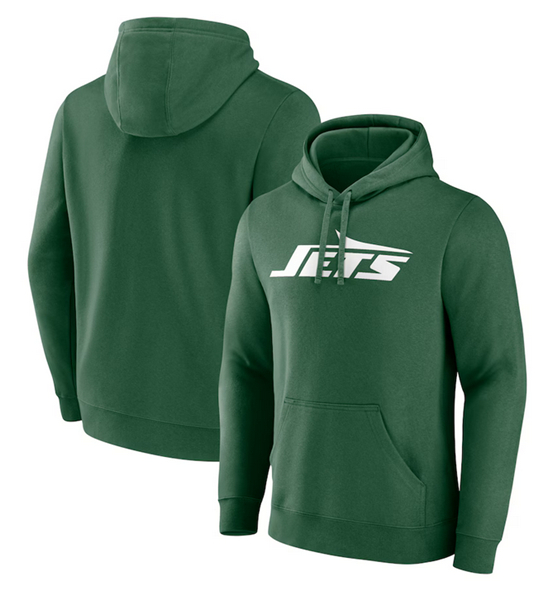 New York Jets Heather Green Primary Logo Pullover Hoodie - Zenithce