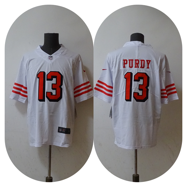 San Francisco 49ers #13 Brock Purdy New White Vapor Untouchable Limited Stitched Jersey - Zenithce