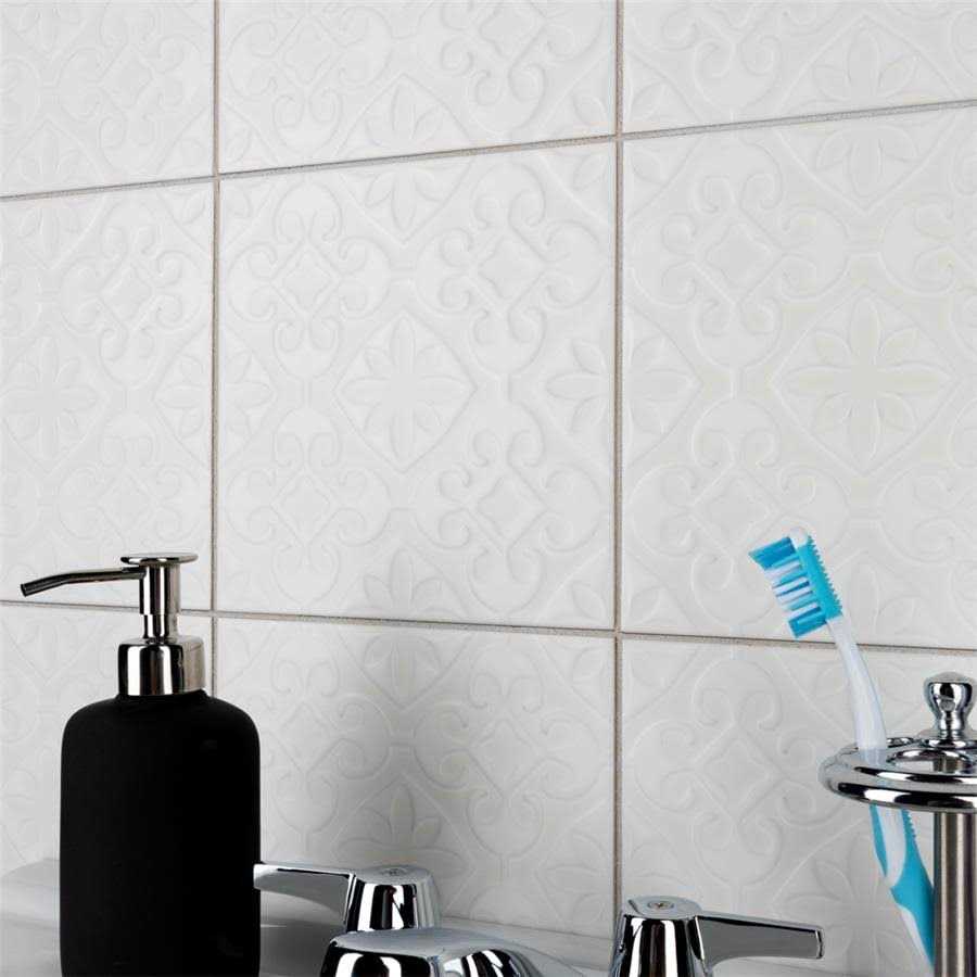 Merola Tile Triplex Real Black 7-3/4 in. x 7-3/4 in. Ceramic Wall Tile - Zenithce