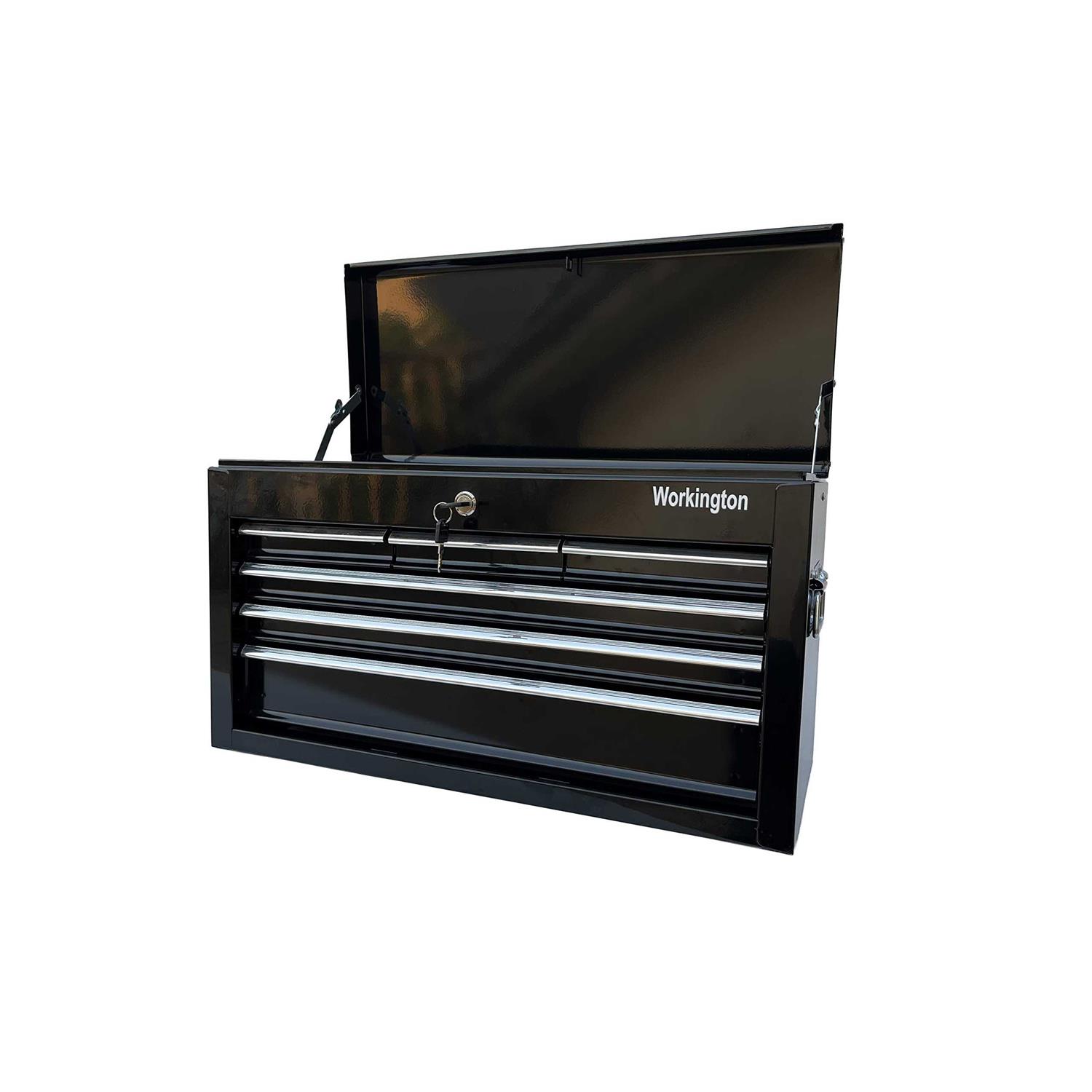 Workington Portable Metal Tool Chest with 4 Drawers 20 4-Drawer Tool Chest Cabinet with Ball Bearing Drawer Slides - Zenithce