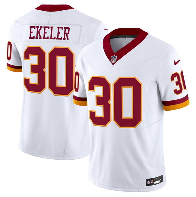 Washington Commanders #30 Austin Ekeler White 2025 F.U.S.E. Throwback Vapor Limited Stitched Jersey - Zenithce