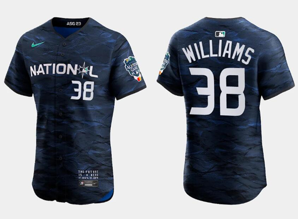 Milwaukee Brewers #38 Devin Williams Royal 2023 All-Star Flex Base Stitched Jersey - Zenithce