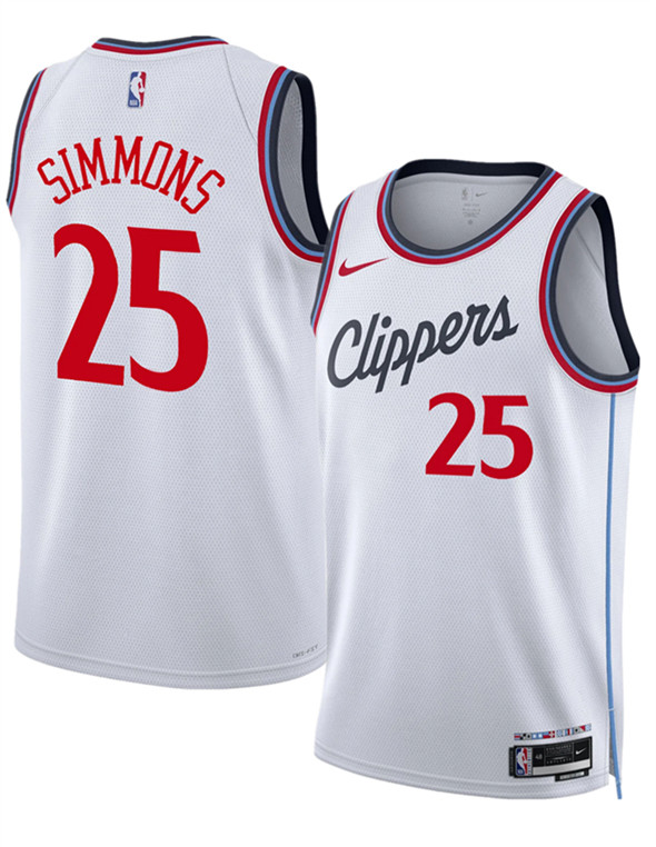 Los Angeles Clippers #25 Ben Simmons White 2024-25 Stitched Jersey - Zenithce