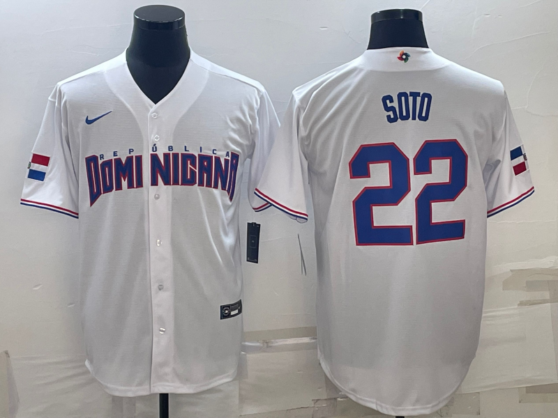 Dominican Republic #22 Juan Soto 2023 White World Classic Stitched Jersey - Zenithce
