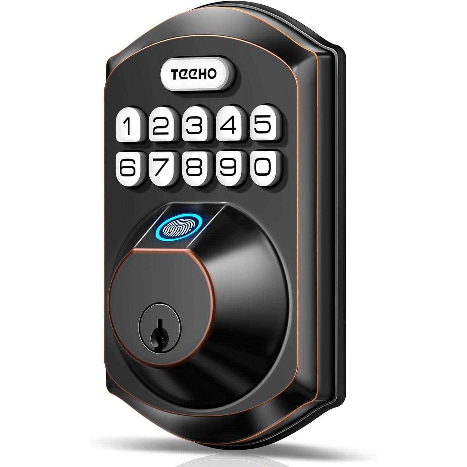 TEEHO TE002 Fingerprint Door Lock Keyless Entry Door Lock with Keypad - Zenithce