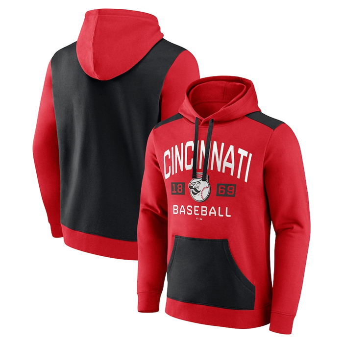 Cleveland Guardians Navy Red Chip In Pullover Hoodie - Zenithce