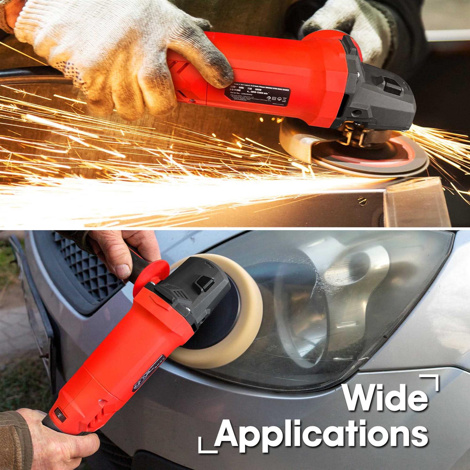 SHALL Angle Grinder Tool 7.5Amp 4-1/2 Inch Grinders Power Tools - Zenithce