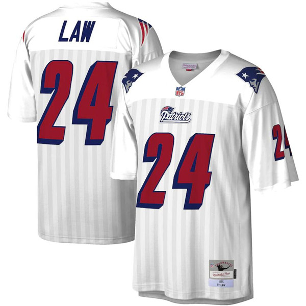 New England Patriots Mitchell Ness Ty Law White 1995 Legacy Jersey - Zenithce