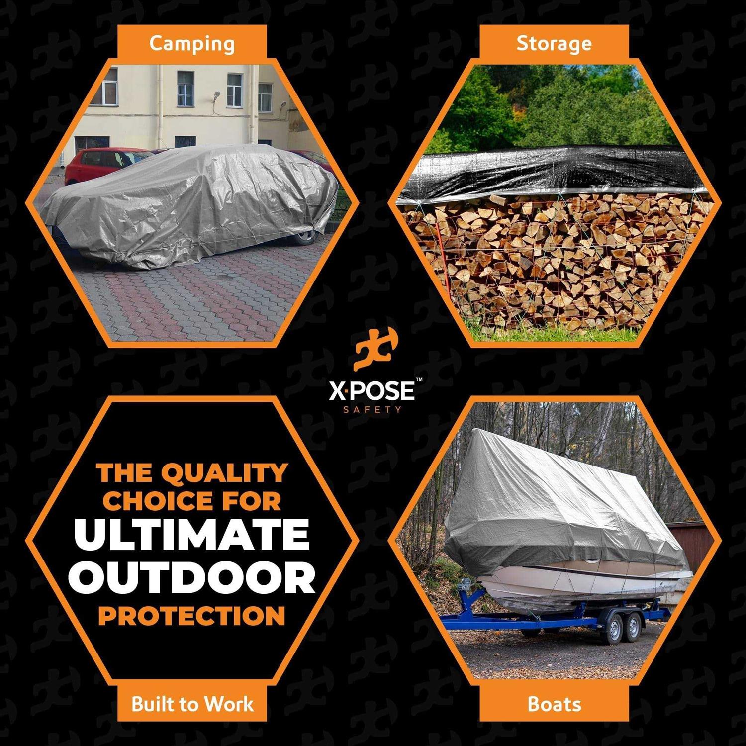 Xpose Safety Heavy Duty Mesh Tarp Multipurpose Black Protective Cover with Air Flow - Zenithce