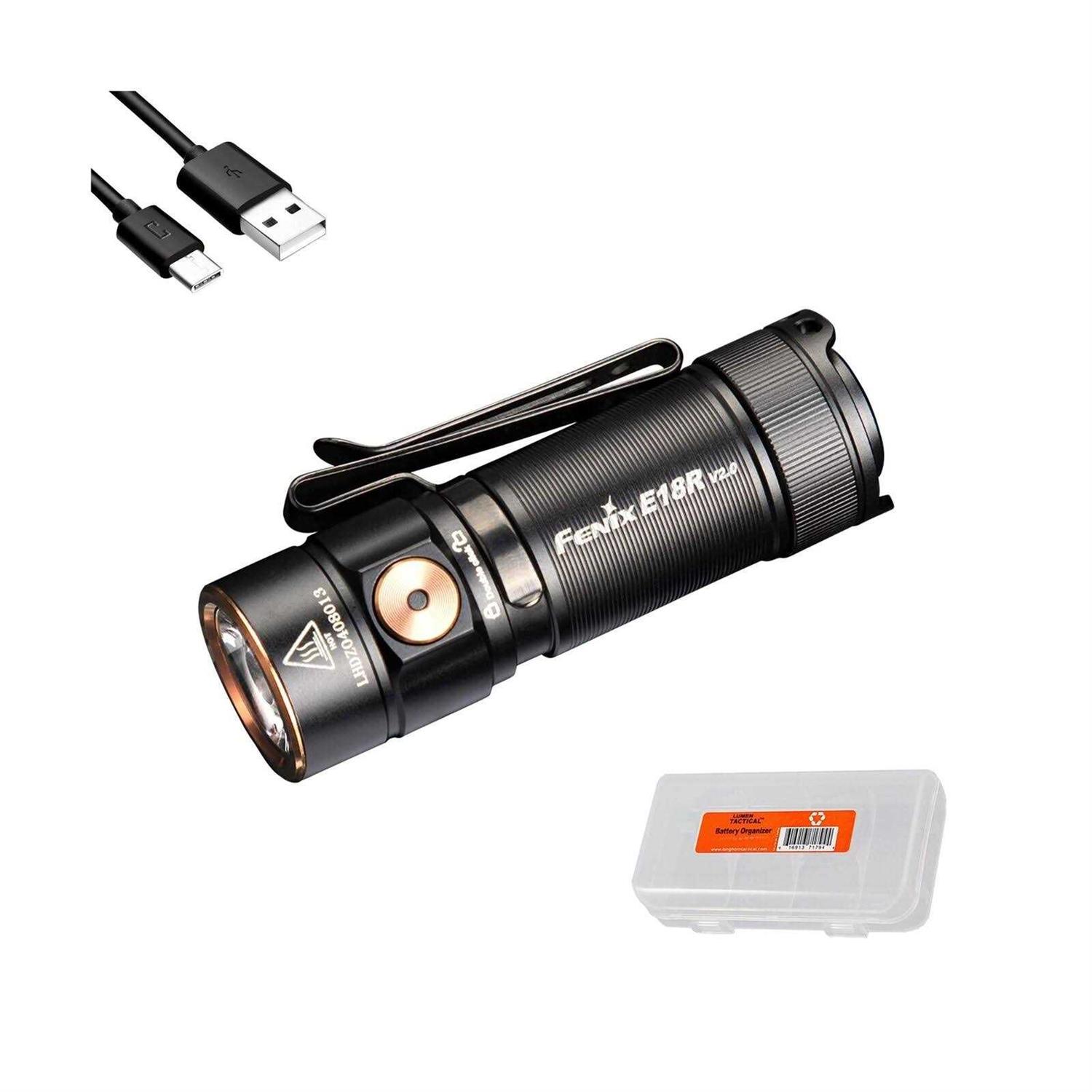 Fenix E18R V2.0 Rechargeable EDC Flashlight - Zenithce
