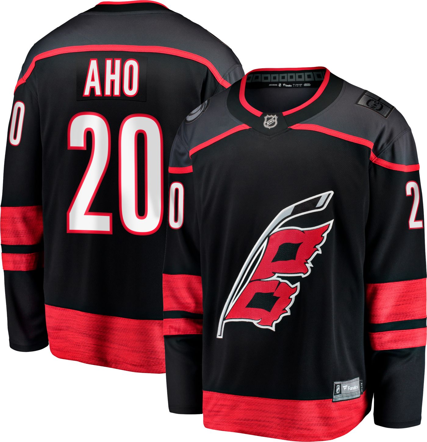 Carolina Hurricanes #20 Sebastian Aho Black Stitched Jersey - Zenithce