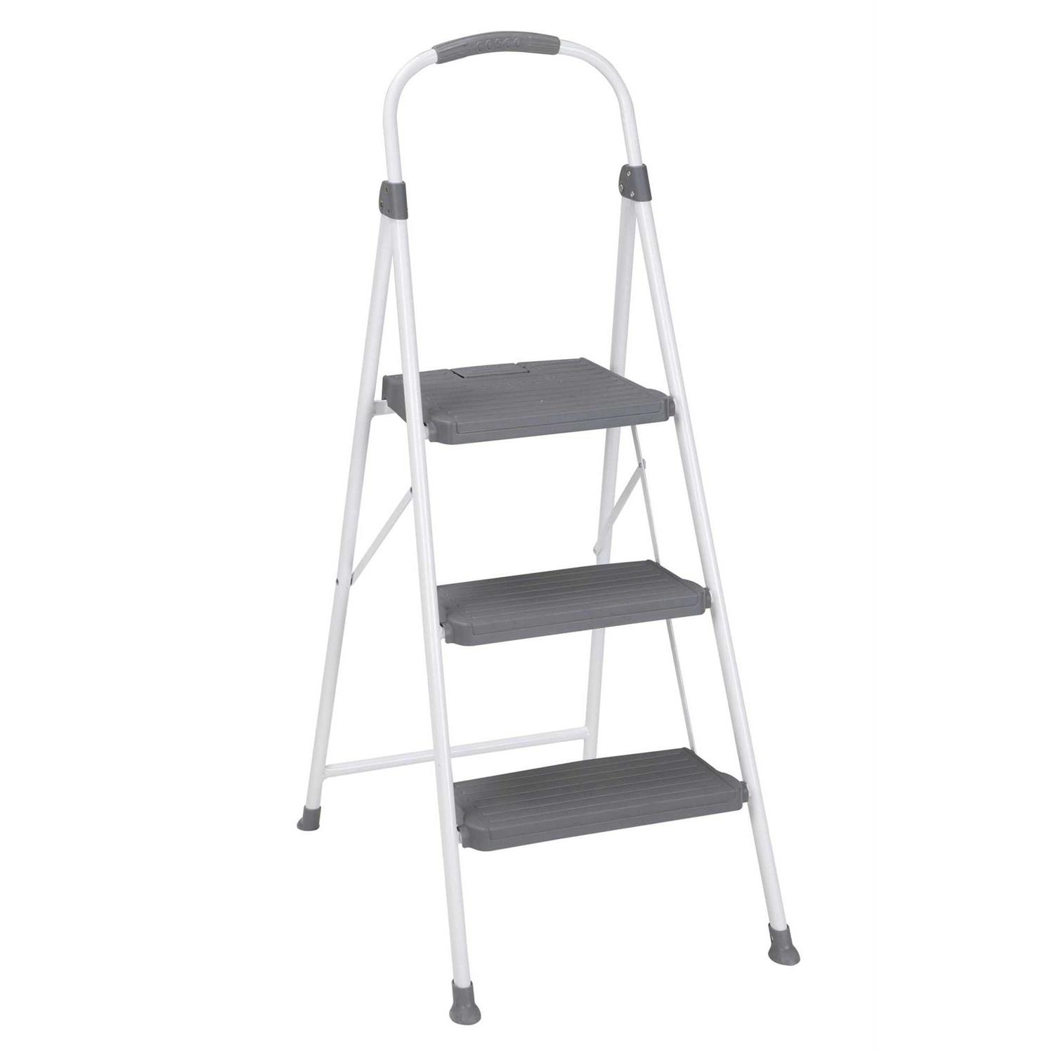 Cosco 2-Step Commercial Steel Rolling Step Ladder - Zenithce