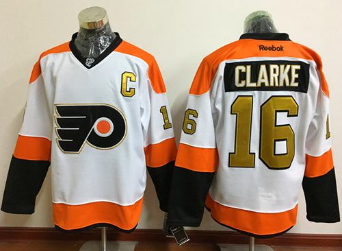 Flyers #16 Bobby Clarke White 3rd Stitched Jersey - Zenithce
