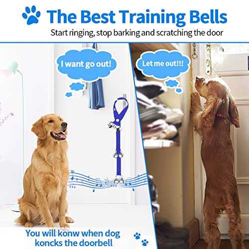 JIMEJV 2 Pack Dog Doorbells, Pet Training Bells for Go Outside Potty Training and Communication Device Large Loud Dog Bell Cat Puppy Interactive - Zenithce