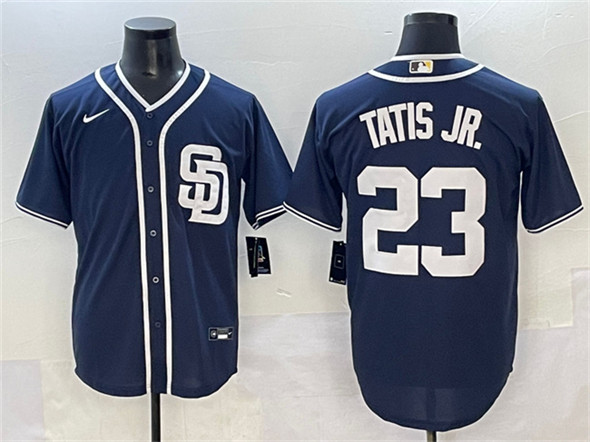 San Diego Padres #23 Fernando Tatis Jr. Navy Cool Base Stitched Jersey - Zenithce