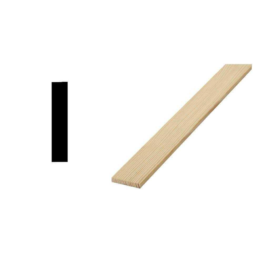 Woodgrain Millwork 11/16 in. x 96 in. Pine Primed Finger-Jointed S4S Moulding Board - Zenithce
