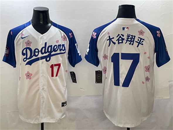 Los Angeles Dodgers #17 大谷翔平 White Royal 2025 Tokyo Series Limited Stitched Jersey - Zenithce