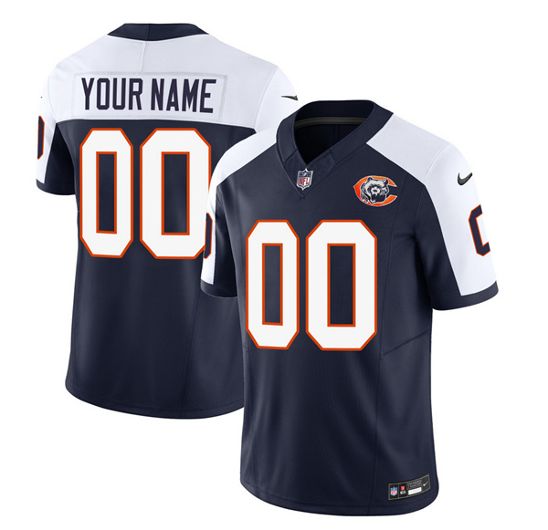 Chicago Bears Custom 2023 F.U.S.E. Navy White Throwback Limited Stitched Jersey - Zenithce