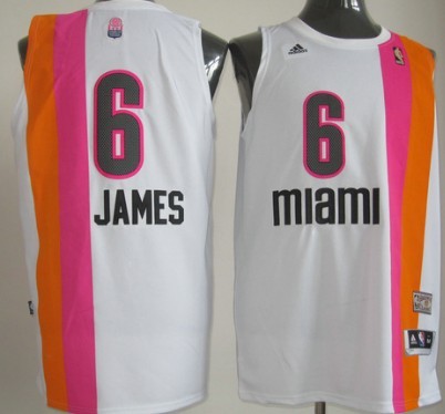 Miami Floridians #6 LeBron James ABA Hardwood Classic Swingman White No Holes Jersey - Zenithce