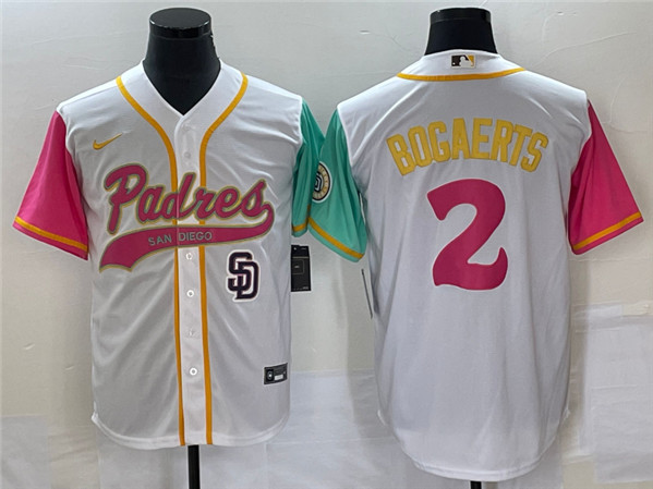 San Diego Padres #2 Xander Bogaerts White City Connect Cool Base With Patch Stitched Jersey - Zenithce