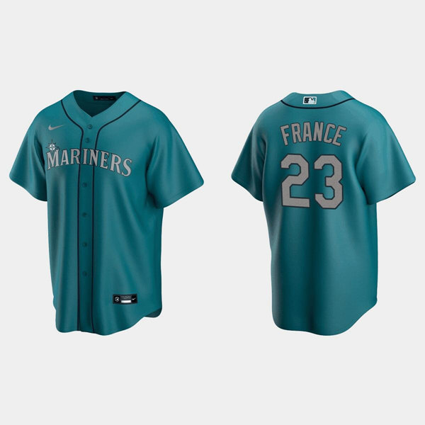 Seattle Mariners #23 Ty France Aqua Cool Base Stitched Jersey - Zenithce