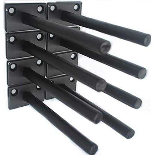 MHMYDZ Black Floating Shelf Bracket Solid Steel Blind Shelf Supports - Zenithce