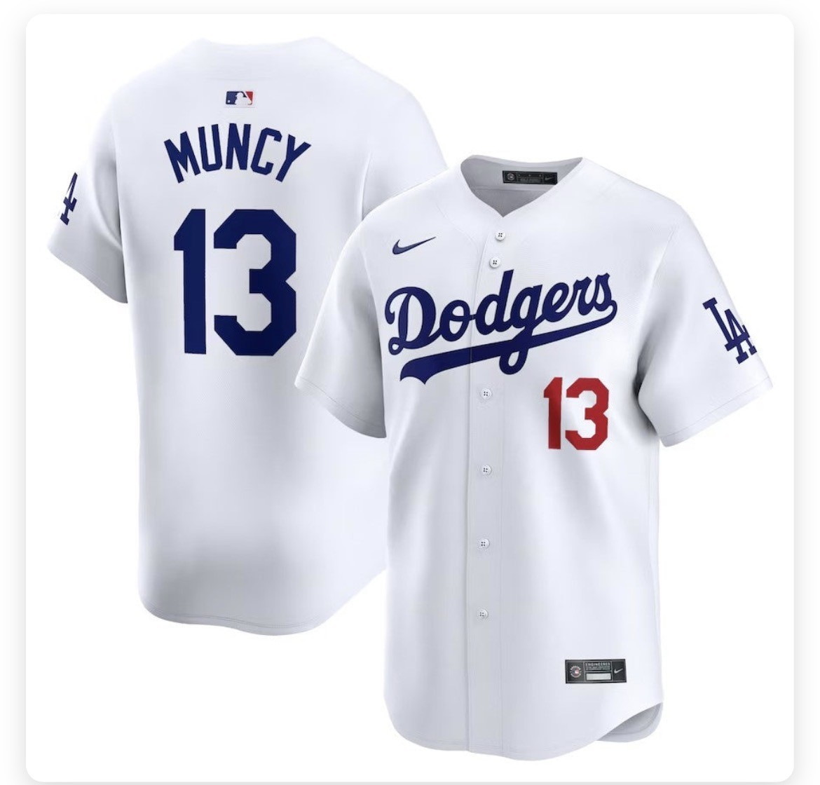 Los Angeles Dodgers #13 Max Muncy Blue Stitched Cool Base Nike Jersey - Zenithce