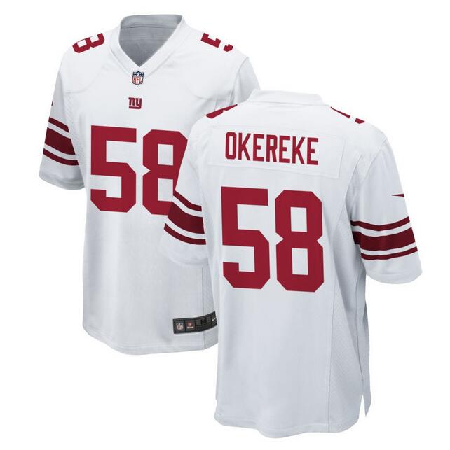 New York Giants #58 Bobby Okereke White Stitched Game Jersey - Zenithce