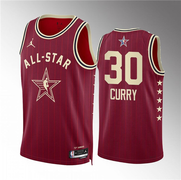 2024 All-Star #30 Stephen Curry Crimson Stitched Jersey - Zenithce