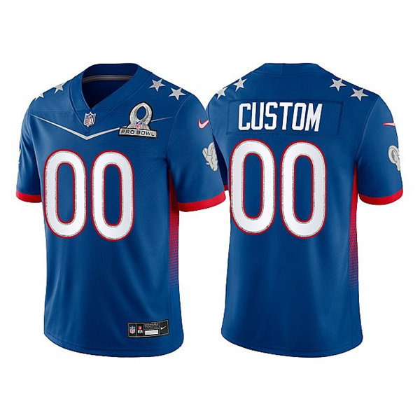 Los Angeles Rams Customized Custom 2022 Royal Pro Bowl Stitched Jersey - Zenithce